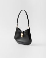 Prada Cleo Brushed Leather Shoulder Bag With Clasp Closure - Image 2